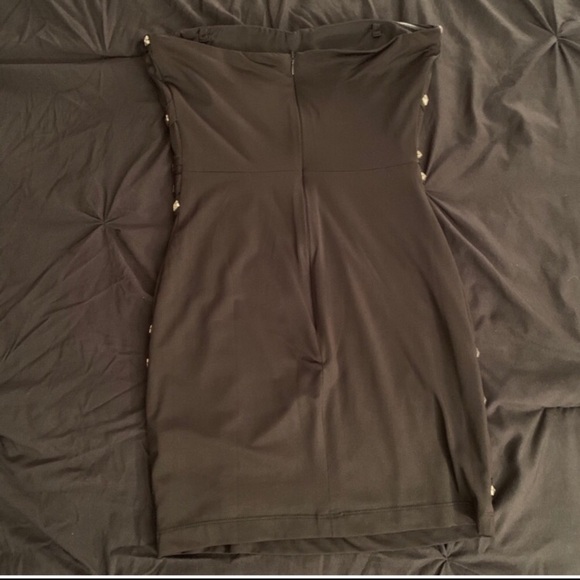 ❌SOLD❌ Forever 21 Black Silver Studded Bodycon Mini Dress - Picture 7 of 8